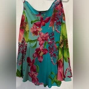Rare Versace Floral Print Silk Skirt